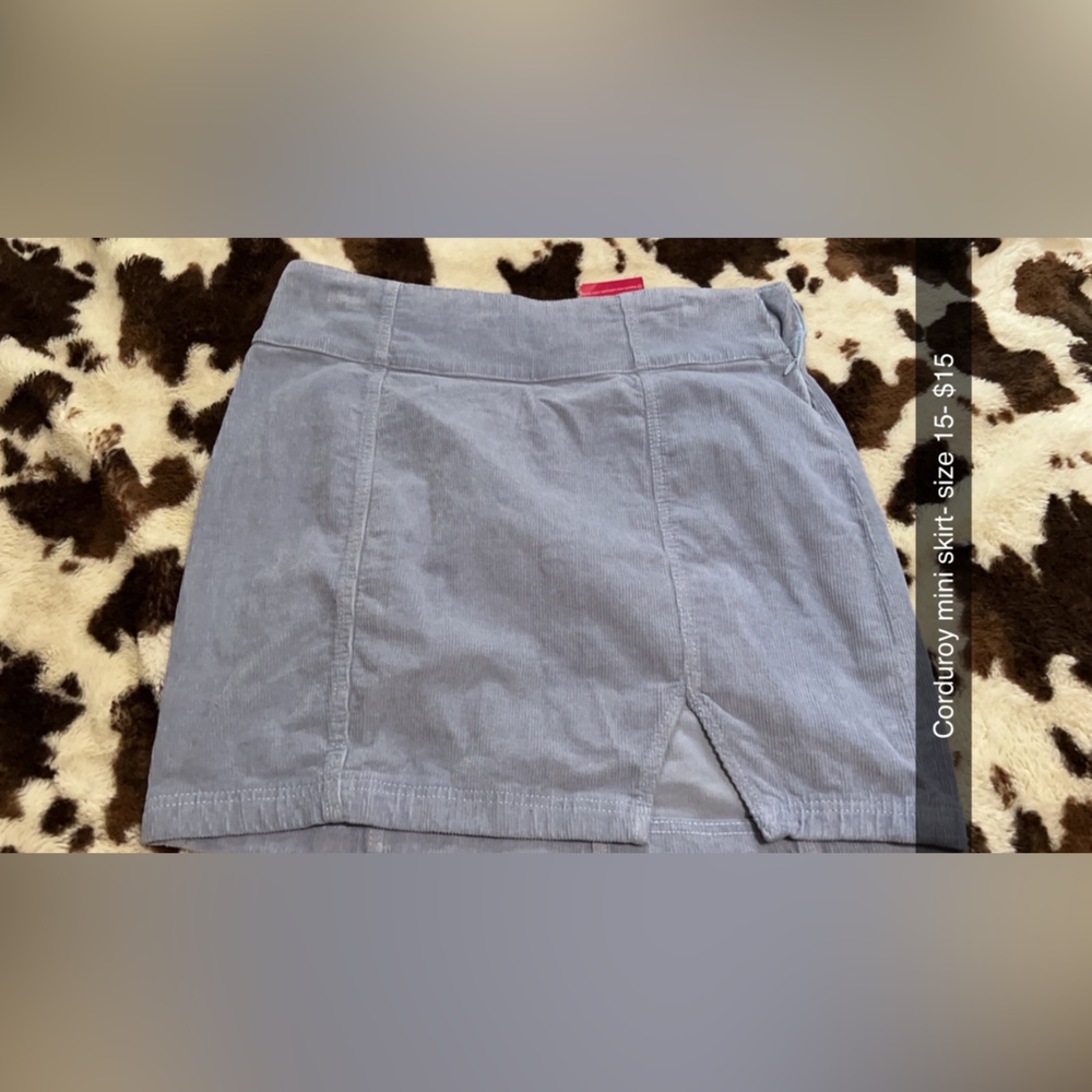 Corduroy miniskirt
